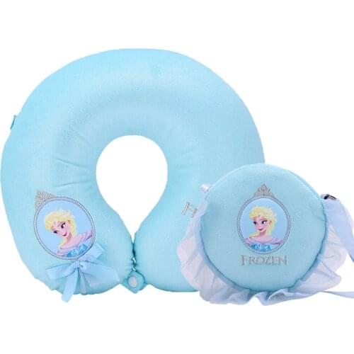 Disney ice and snow 2 movie the same plush toy doll round satchel Aisha u pillow Girl Christmas gift Cartoon Frozen bag