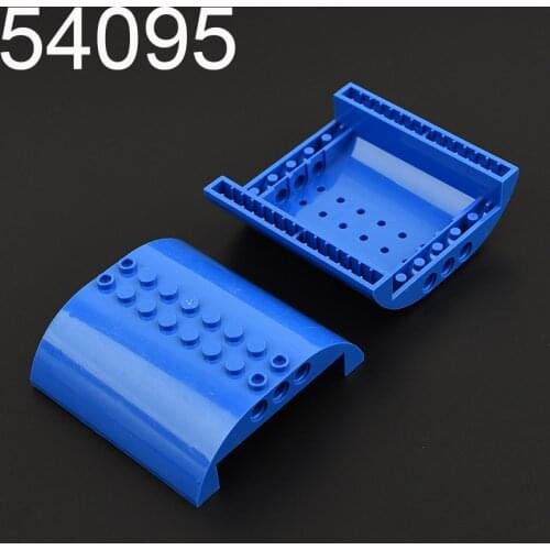 1pcs Building block 54095 Slope Curved 8 x 8 x 2 Double accessories parts MOC DIY Education Build Toys Brick