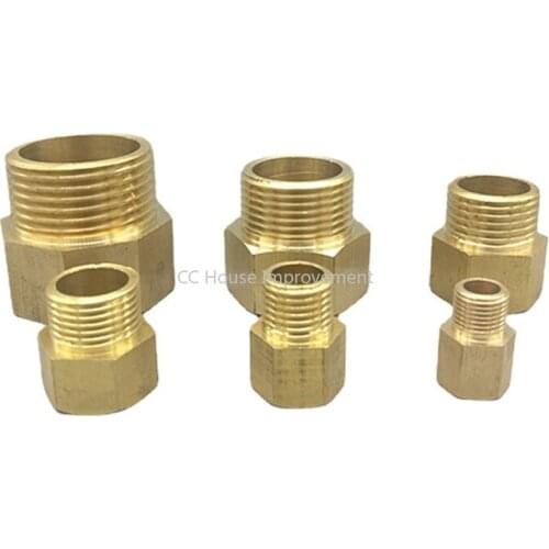 Copper Male to Female Threaded Brass Coupler Adapter Brass Pipe Fitting
