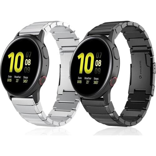 Folding clasp Metal Bracelet Strap for Samsung Galaxy Watch Active 2 44mm 40mm/Galaxy 46mm 42mm/Gear S3 Classic Band watchbands