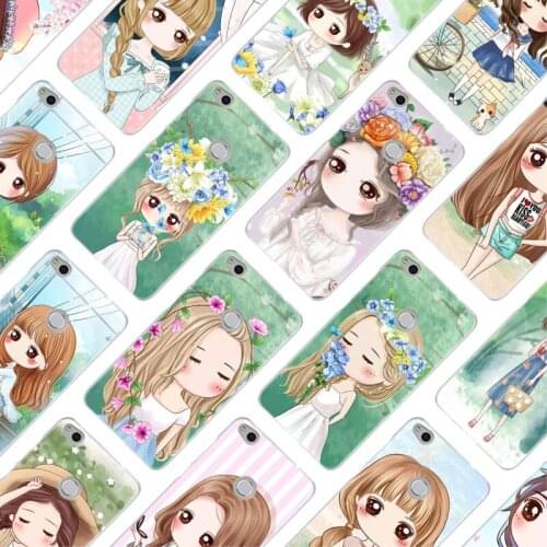 MLLSE Best friend cartoon kawaii girl Fashion Case Cover for Huawei NOVA 3 3i 4 Honor V20 8X 8A 7A Pro 7X 7C 7S 8 9 10 Lite Play