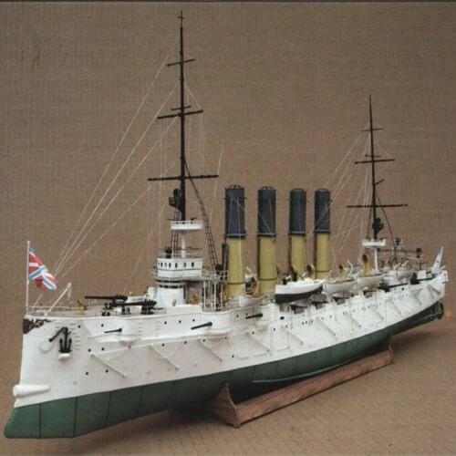1:200 Wariag Ship Russian Cruiser 3D Paper Model PaperCraft Color Plans Military Weapon Paper Model Toys Ship Model DIY Decor