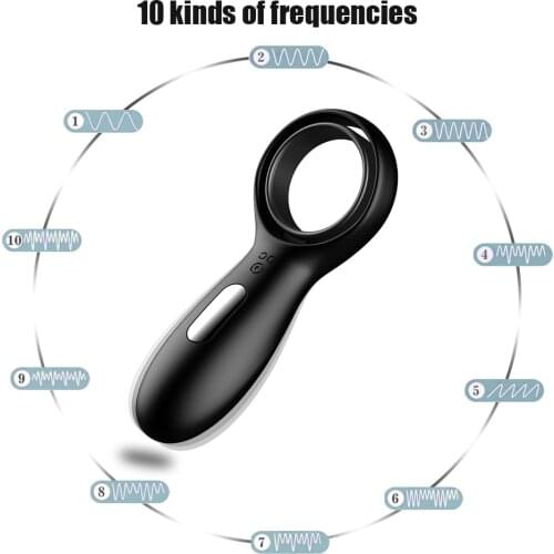 Male Chastity Device Penis Rings 10 Vibration Cock Rings Delay Ejaculation Erection Longer Lasting Erotic Sex Toy for Men