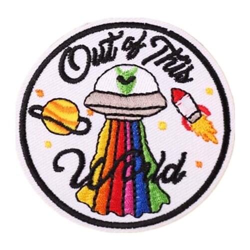Custom Embroidery Patch Outer Space Embroidery Sew On Iron On Patch Badge Fabric Applique Craft Transfer