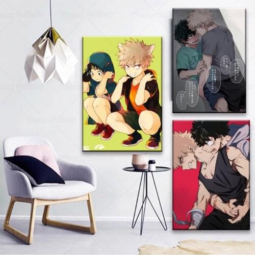 Boku No My Hero Academia Nordic Style Wall Art Painting Anime Poster Living Room Home Decor Art Kids Room Printed Canvas Picture