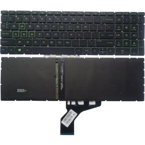 New US English Keyboard For HP Pavilion Gaming 15-ec2008ca 15-ec1010ca 15-ec1020ca 15-ec0001ca 15-ec0003ca Green backlit