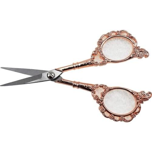 4.7Inch Stainless Steel Flower Scissors Rust-proof and Strong Especially for Offices Households DIY Embroidery Craft