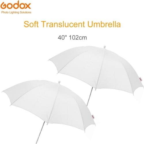 2pcs Godox 40" 102cm Soft White Diffuser Studio Photography Translucent Umbrella for Studio Flash Strobe Lighting