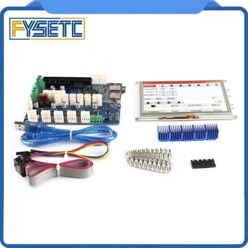 Latest Duet 2 Wifi V1.04 Clone DuetWifi Advanced 32 Bit Electronics With 5'' 5 inch PanelDue 5i Integrated Colour Touch Screen