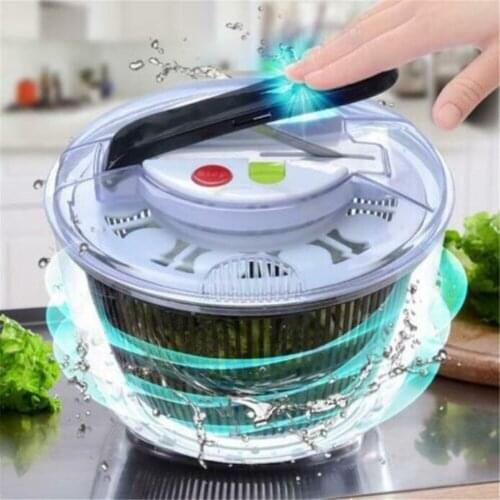 Press Type Salad Vegetable Shake Dryer Fruit Drain Basket Dehydrator Shake Water Basket Multifunction Kitchen Salad Tools New