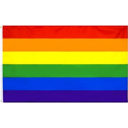 Rainbow Flag Polyester standard Flag Pride Peace Flags Gay Lesbian Stripe Men Women Parade A1
