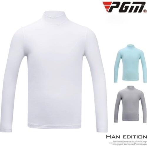 Pgm Golf Shirts Boys Ics Silk Sunscreen Shirt Children Long Sleeve Anti-UV Golf Tops Kids Tennis Sportswear D1097