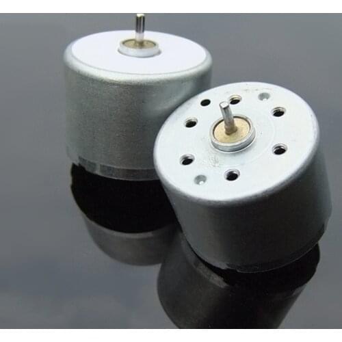 DC 6V-12V 9V Micro Mini Electric 310 Mute Motor 3000RPM Mini 24mm Round Shaft Dia. 1.5mm Motor for Solar Power Toys Car Models