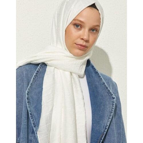Salland Silk None Shawl White Comfortable Scarf Fashion Hijab Flexible and Breathable Comfy Fabric Quality Robust Original Does No Ironing Easy Use Quality Shawl Stylish Designs Casual Italian Stitched YokŞal3