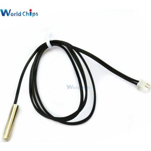 2Pcs/Lot NTC Thermistor Accuracy Temperature Sensor 10K 1% 3950 Waterproof Probe Longth 1M