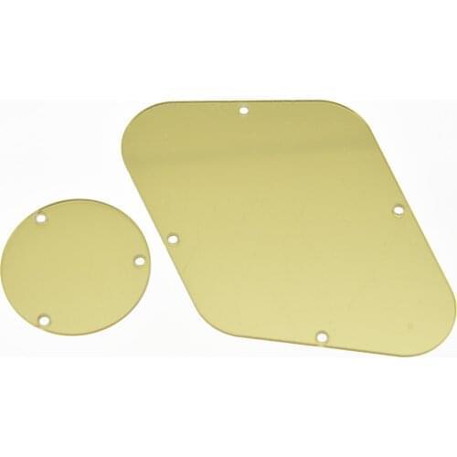 KAISH LP Rear Control Switch Plate Cavity Cover for Epi-LP Gold Mirror