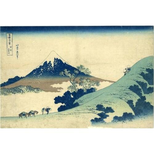 Vintage Japanese katsushika hokusai fuji views mountain Art print Silk poster Home Wall Decor