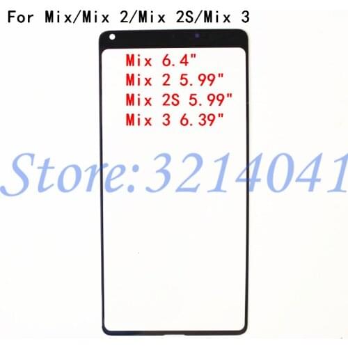 For Xiaomi Mi Mix Mix 2 3 Mix 2S Touch Screen Front Outer Screen touch Panel Glass Parts Repair Replacement