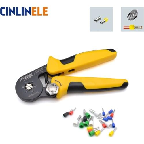 0.08-10mm 40-7AWG Adjustable Precise Hexagon Tube Bootlace Terminal Crimping Pliers Crimp Hand Tools Ferramentas VSC9 6-10