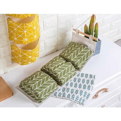1PC Door Wall Hanging Organizer Wardrobe Linen Cotton Hanging Bag for Socks Bra Sundry Underwear Kitchen Basktet OK 0534
