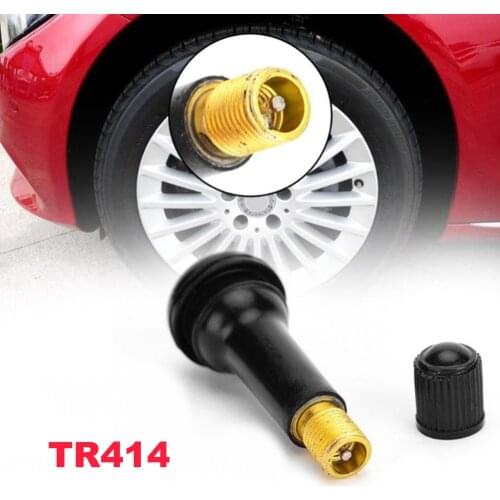 10PCS/25PCS/50PCS TR414 Black Rubber Tire for Car Wheels Tubeless Tire Valve Stem Dust Caps Wheels Tire Parts Auto Accessories