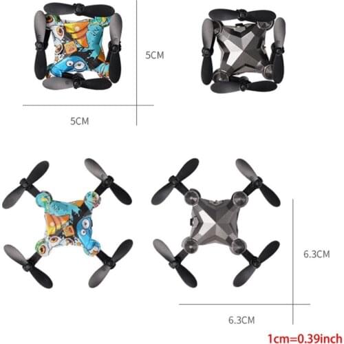 2.4G WIFI DH-120 Luggage RC Drone FPV 4-axis Mini Folding Stunt Roll Quadcopter F1CB