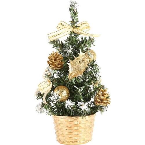 2020 Christmas Tree 20cm New Year Table Decoration Artificial Tabletop Mini Xmas Tree Decorations Miniature Tree