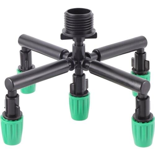 3pcs Irrigation sprinklers Cooling Humidify Misting System Watering Atomizing Sprayer Water Fittings 5-Way Fogger Nozzles
