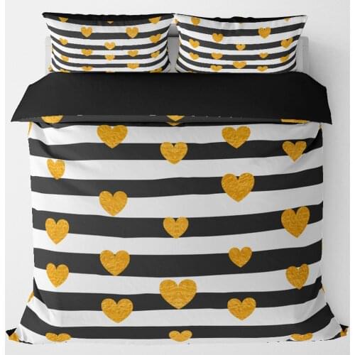3D Home Textile Luxury Duvet Cover Set Comfortable Double Bedding Set Queen Valentines Day Printing Quilt Cover with Pillowcase