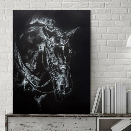 Abstract Painted Animals Horse Posters Canvas Wall Art Paintings Decorative Prints Posters Prints for Living Room Home Decor