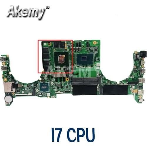 Akemy DABKLMB1AA0 MainBoard GL503V GL503VD FX503VD FX503VM GL503GE GL503G Laptop Motherboard W/ i7-7700HQ + GTX1060 GPU