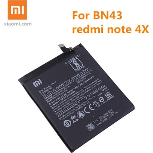For Xiaomi Redmi Note 4 global Snapdragon 625 4000mAh BN43 BN41 Phone Battery Xiao Mi Original Replacement Phone Battery+tools