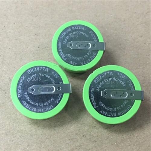 3pcs/lot Panasonic BR2477A/HBN BR2477A 3V 1000mah Lithium Batteries High Temperature Button Battery Cell with Soldering feet