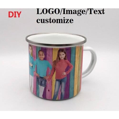 350ML White Creative Coffee Mug Travel Tea Cup Custom Milk Enamel Mugs Handmade DIY home office Personalized Gift MAZWEI Store