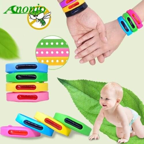 Mosquito Repellent Bracelets Protection 100% Natural Waterproof Silicone Deet-Free Plant-Based Oil Band Mosquito Repellent 0C