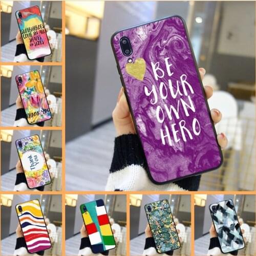 Art Quotes Painting Aesthetic Soft Silicone Phone Case For Huawei Y6 Y7 Y9 Pro Prime 2019 Back Cover For Huawei Y5 Y6 Y7 2019