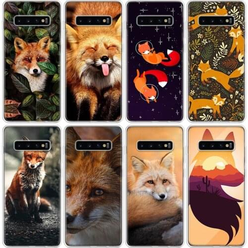 Anime fox funny foxs Phone Case For Samsung Galaxy S20 Ultra S10E Note 10 9 8 S9 S8 J4 J6 J8 Plus + Lite S7 S6 Cover Coque Capa