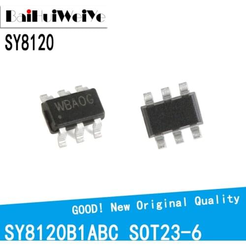 10Pcs/Lot SY8120B1ABC WB SY8120 SOT23 SOT23-6 DC-DC Synchronous Buck Converter Chip New Original Good Quality Chipset