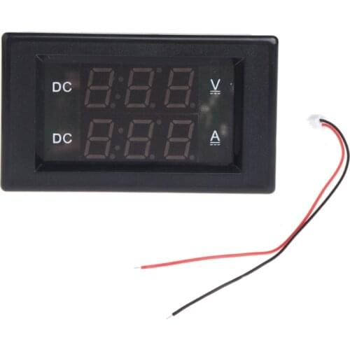 DC 100V 20A Dual Digital Voltmeter Ammeter Volt Amp Tester Gauge Meter Red+Green LED 19QB
