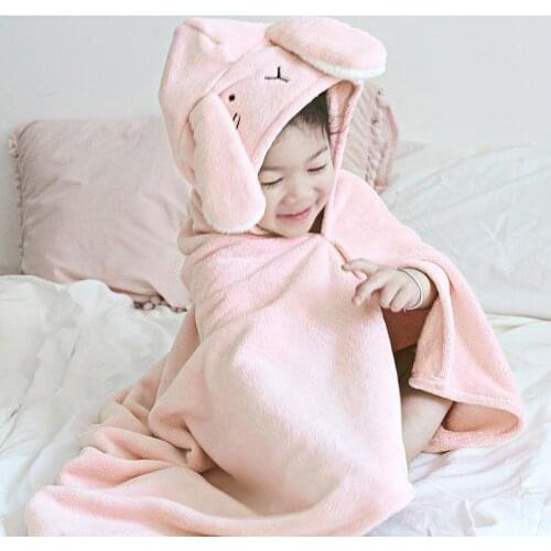 Children 's Bath Towel Baby Girl Cape Winter Thicker than Baby Bath Soft Absorbent Baby Bathing Bathrobe Bath Robe Super