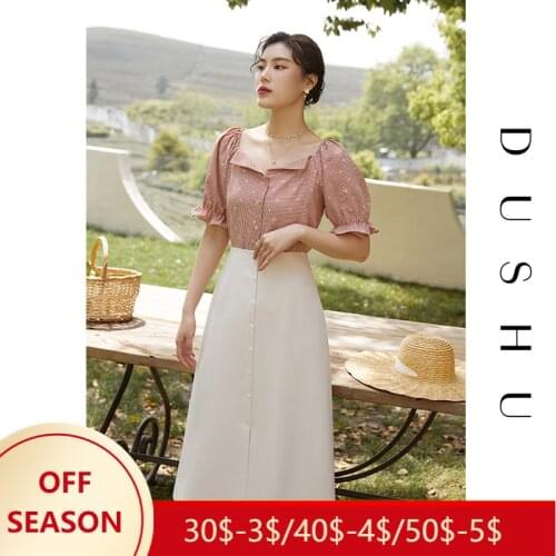 Блузки в горошек DUSHU China At AliExpress