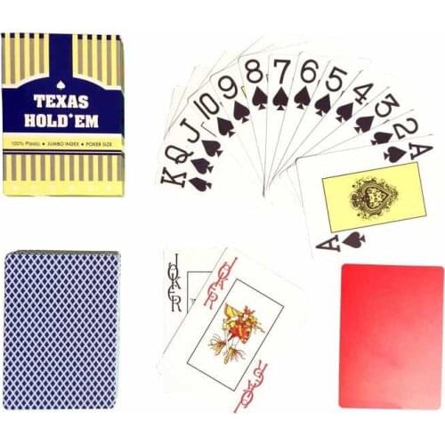 1Pcs/set PVC Playing Cards Red And Blue Baccarat Texas Holdem Waterproof Frosting Plastic Poker Games 2.48*3.46 Inch Card