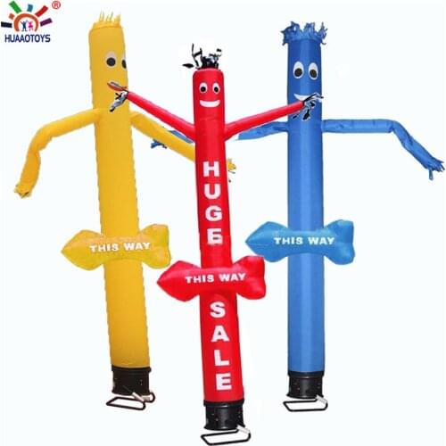 Customized 5 Meters High Inflatable Air Dancer For Car Shop Decoration / Blue Sky Dancer Balloons