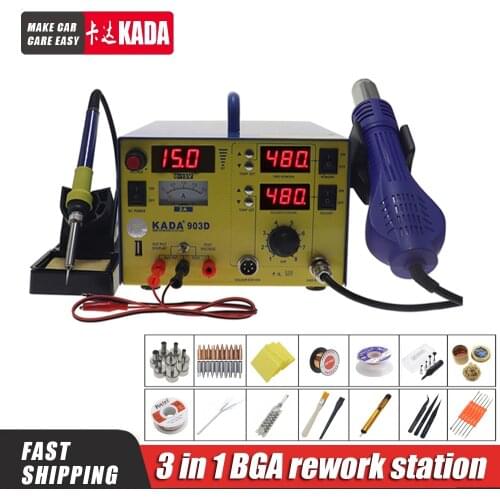 KADA 903D hot air gun / soldering station / power supply three-in-one multi-function desoldering station with digital display