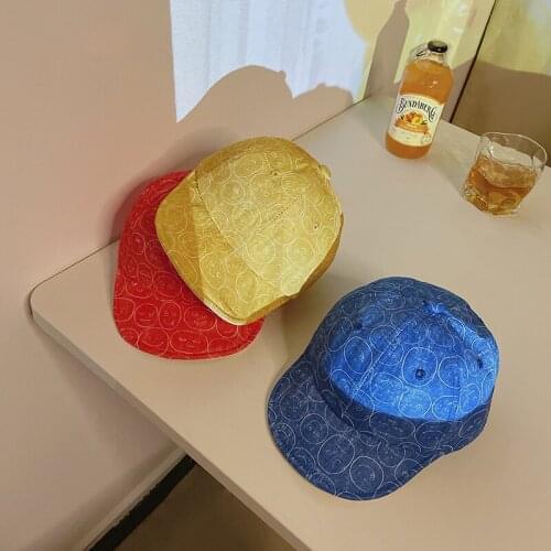 Fashion Kids Toddler Baby Hat Cartoon Printed Graffiti Cap Casual Soft Brim Boys Girls Baseball Caps Unisex Bonnets For 1-4Y