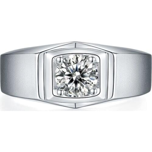 Luxury Ring For Gentlemen 100% 925 Sterling Silver Ring Noble Moissanite Wedding Rings Jewelry Accessories Gift For Party