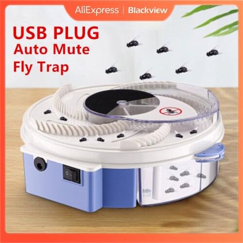 USB Electric Fly Catcher Fly Killer Dewormer Automatic Trap Traps Food Fly Fly Catcher Kitchen Household Type Fly Catcher EU US