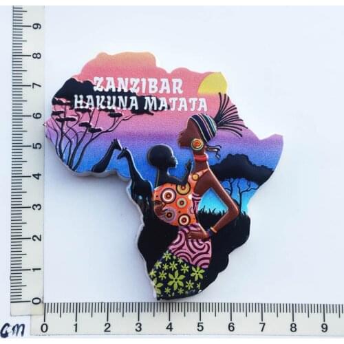 Zanzibar Tanzania)Fridge Magnet Creative Travel Commemorate Crafts 30D Ornaments Magnetism Resin Material Refrigerator Stickers