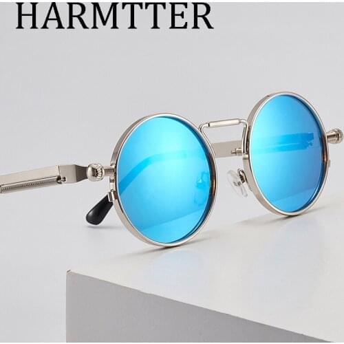 Fashion Brand design men women spring frame Gothic Steampunk sunglasses Mirror Colorful gradient oculos Gafas sun glasses PUNK