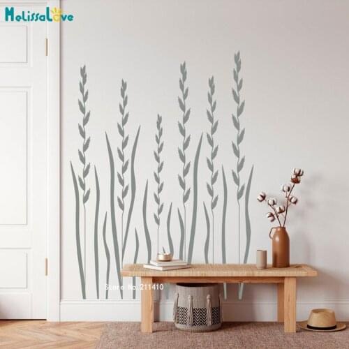 Large Size Grass Plants Wall Decal Home Decor Living Room Nature Vinyl Field Wheat Grass Meadow Murals Removable YT6210